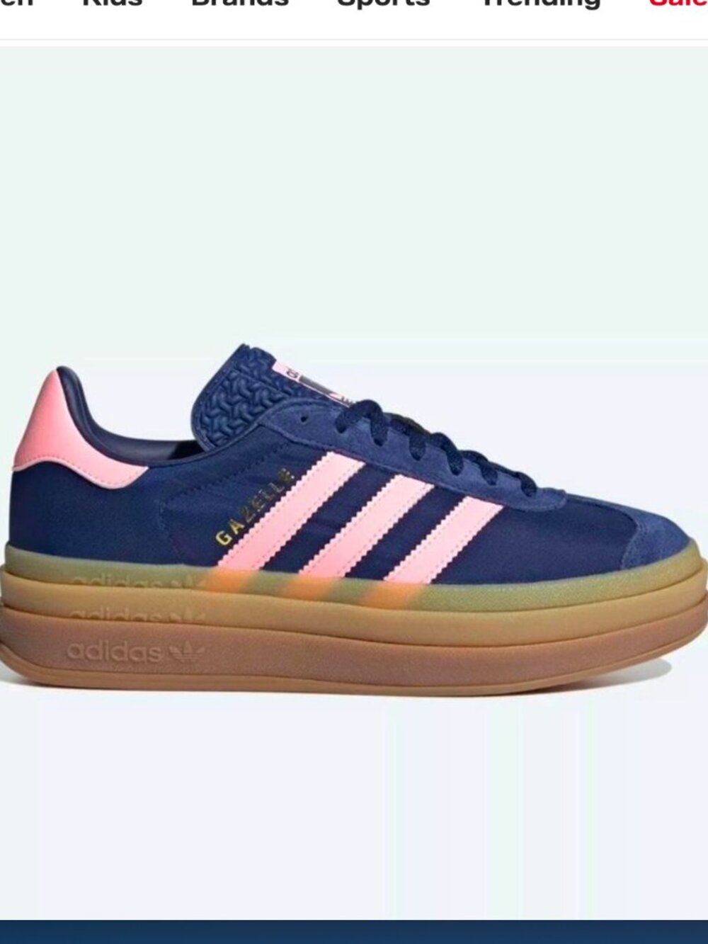 Adidas Gazelles Platform Blue Pink
